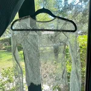 White Lace Top Shop Shirt